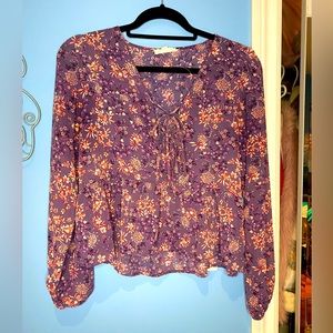 Woman’s floral blouse